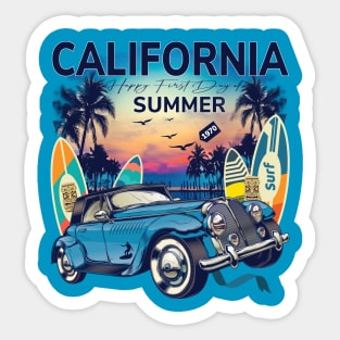 Superluxe California summer T Shirt Best gift for vacation Sticker